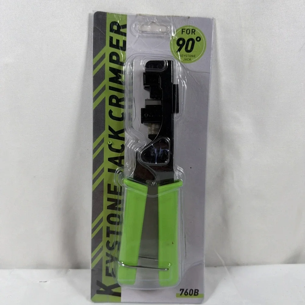 New - RJ45 Keystone Jack Crimping Punch Down Tool 90° EZ‎ Cat5e Cat6 Cat6A